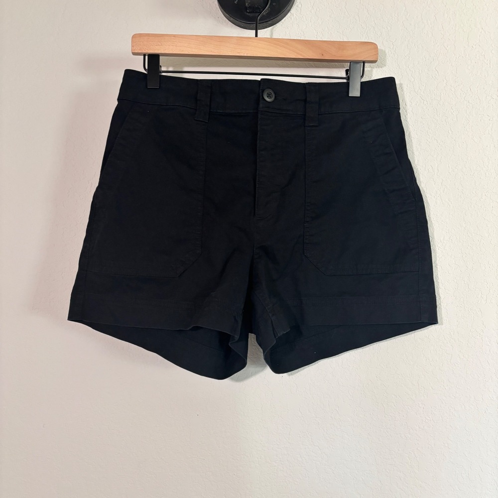 Old Navy Shorts OG Chino M High-Rise Cotton Black Minimalist Utility